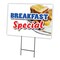 Signmission Breakfast Special Yard Sign & Stake outdoor plastic coroplast window, C-1824 Breakfast Special C-1824 Breakfast Special - alternate 1